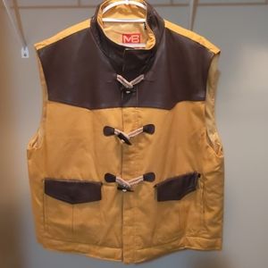 Marc Buchanan Leather & Cotton Lightweight Vest
